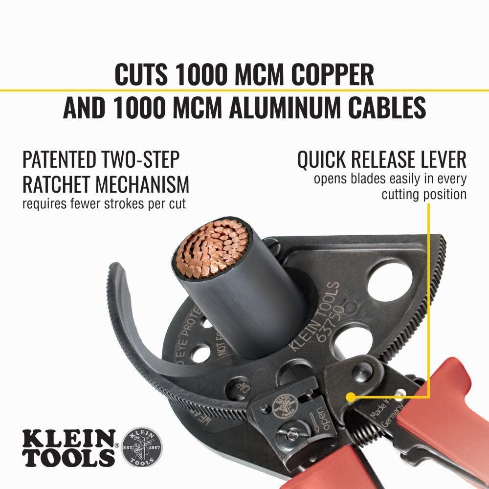 Ratcheting Cable Cutter 1000 MCM 63750