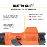 Rechargeable Focus Flashlight with Laser 350-Lumen 2 Modes LED Rechargeable Flashlight 56040