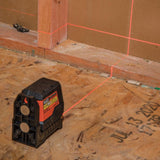 Red 35-ft Self-Leveling Indoor Cross Beam Cross-line Laser Level (Accessories Included) 93MCLS