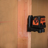 Red 35-ft Self-Leveling Indoor Cross Beam Cross-line Laser Level (Accessories Included) 93MCLS