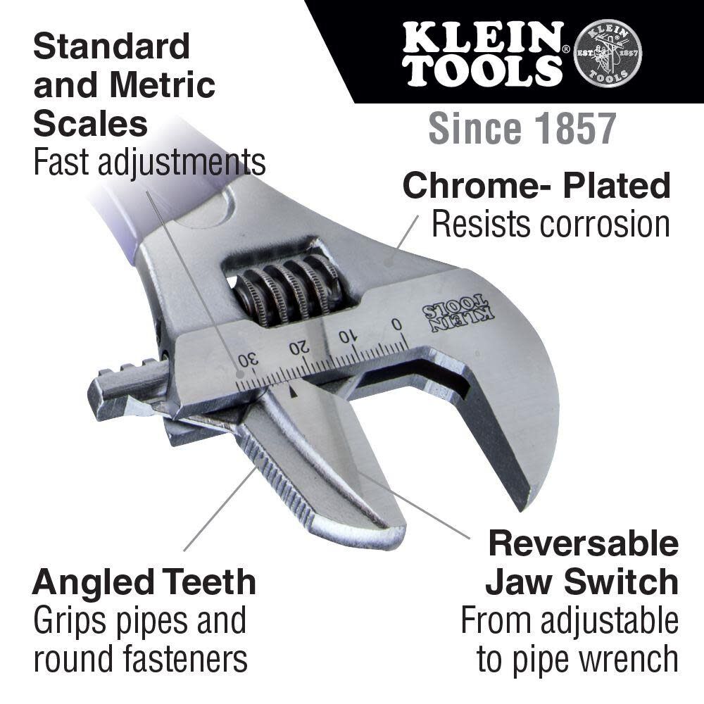 Reverse Jaw/Adjust Pipe Wrench D86930