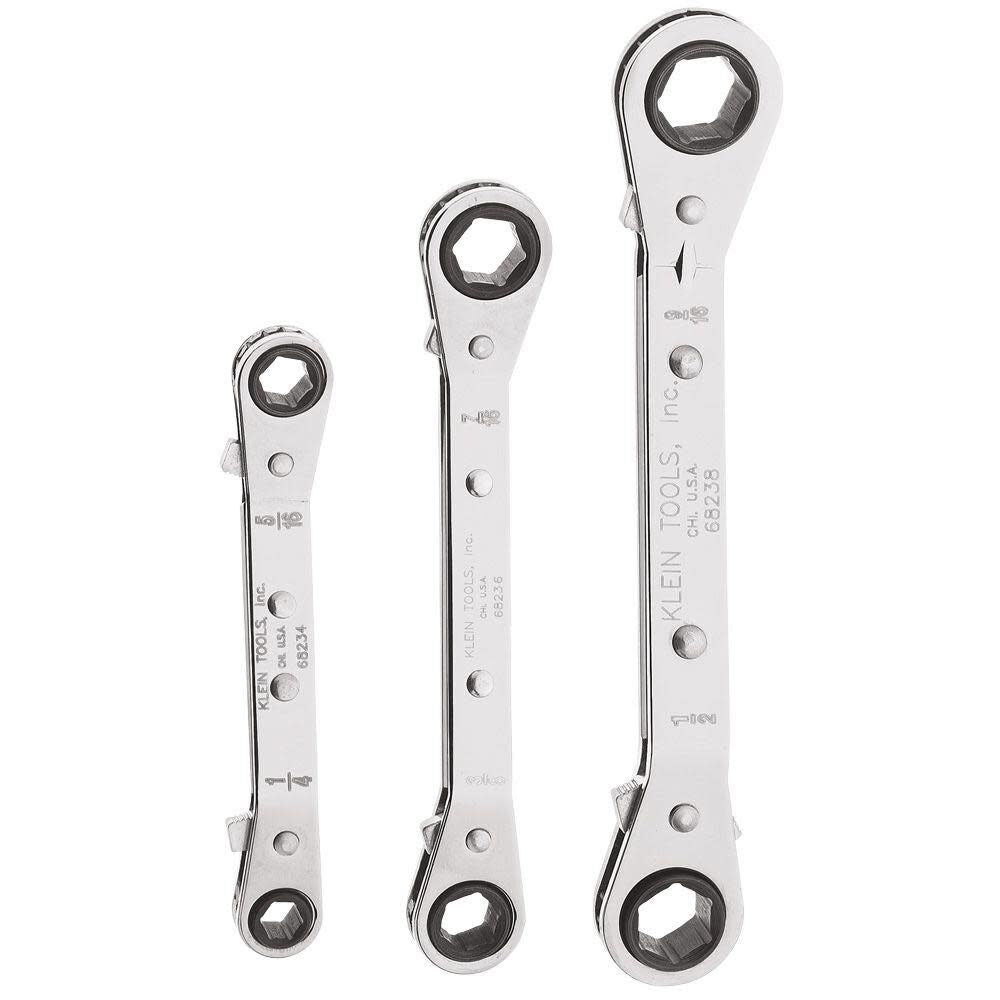 Reverse Ratchet Box Wrench Set 3 Pc 68244