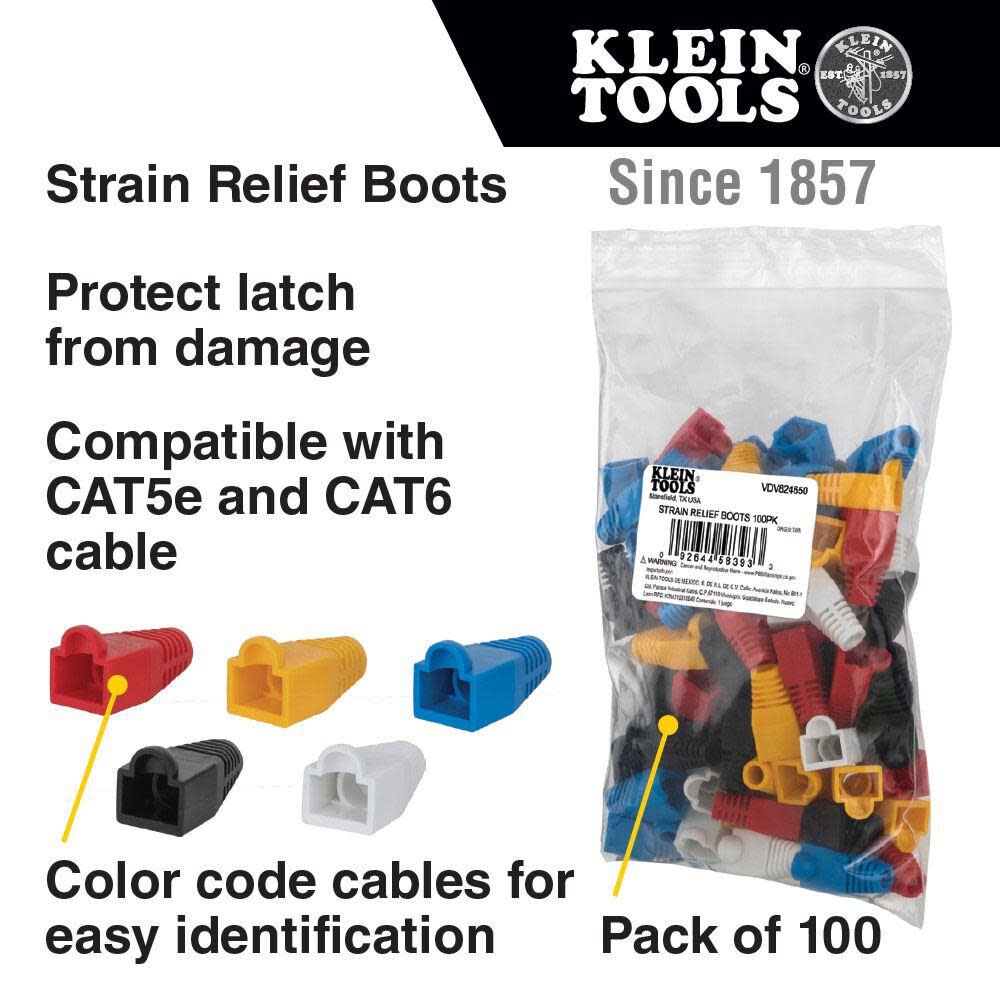 RJ45 Strain Relief Boots 100pk VDV824650