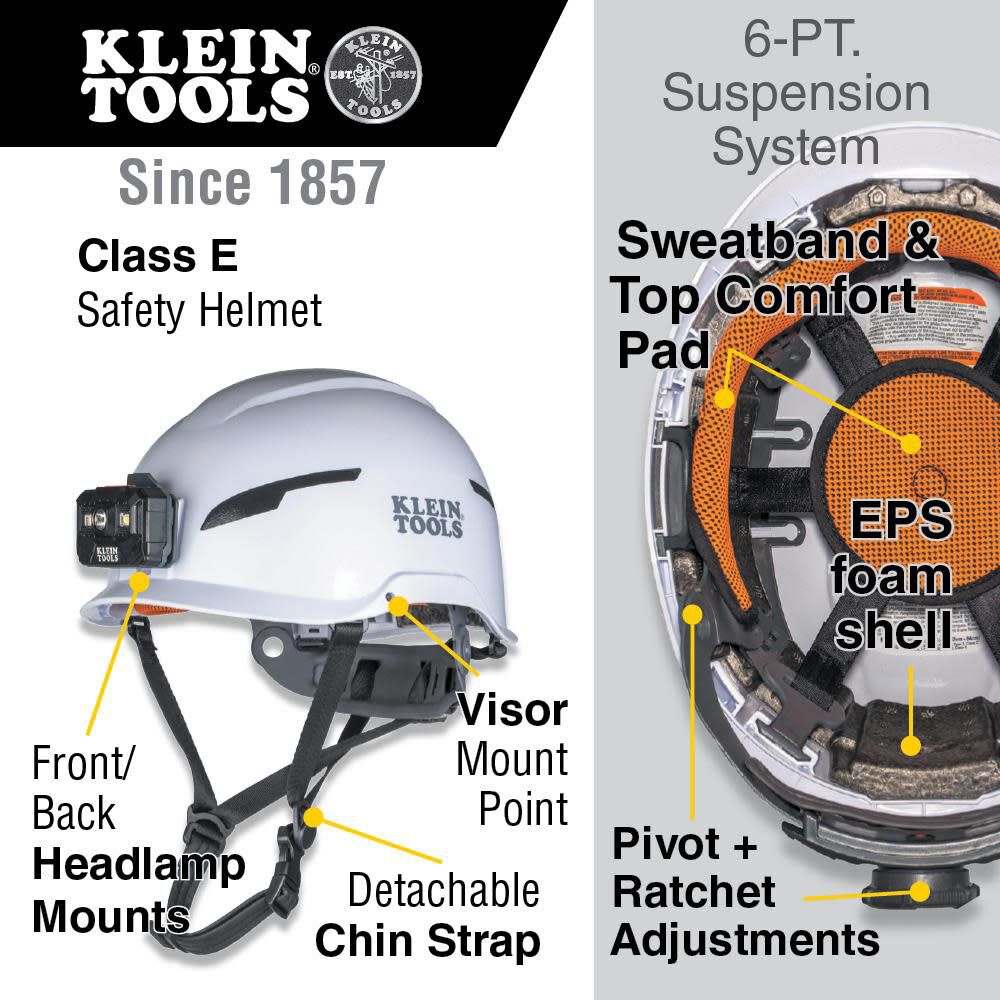 Safety Helmet Class E with Lamp 60525