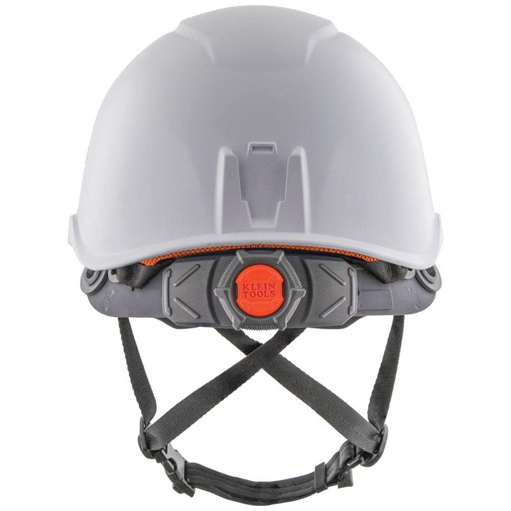 Safety Helmet Non-Vented-Class E with Rechargeable Headlamp White 60146