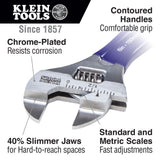 Slim-Jaw Adjustable Wrench 8in D86936