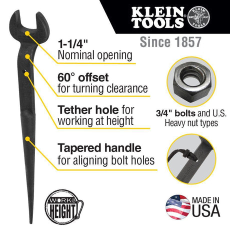 Spud Wrench w/Hole 1-1/4in USH 3212TT