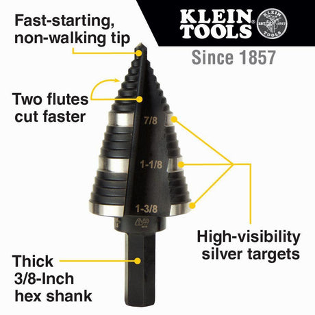 Step Drill Bit #1 Double-Fluted KTSB01