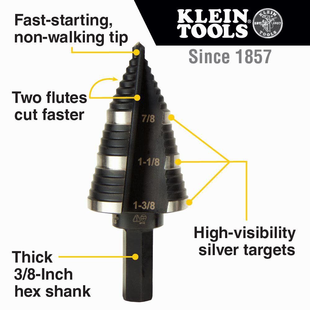 Step Drill Bit #14 Double-Fluted KTSB14