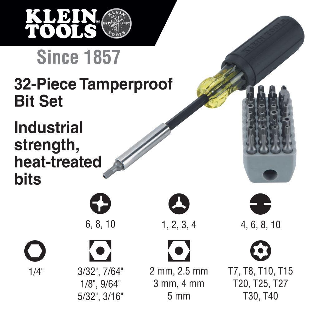 32-Piece Bi-material Handle Multi-bit Multi Tool Screwdriver Set 32510