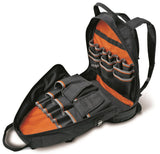 20 x 14.5 x 7.25 Black with Orange/Gray Backpack 55421BP14