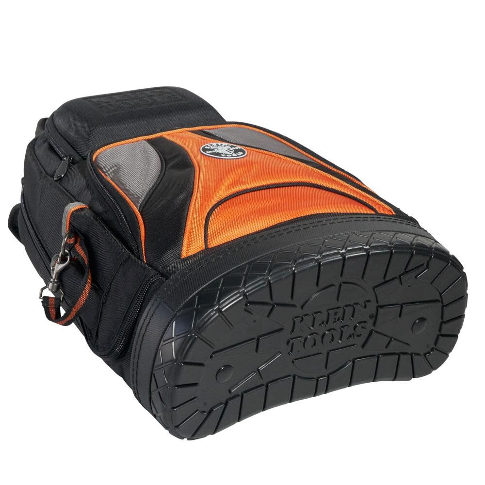 20 x 14.5 x 7.25 Black with Orange/Gray Backpack 55421BP14