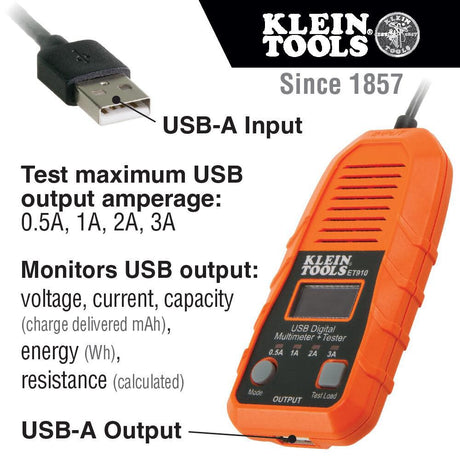 Tools USB Digital Meter and Tester USB-A ET910