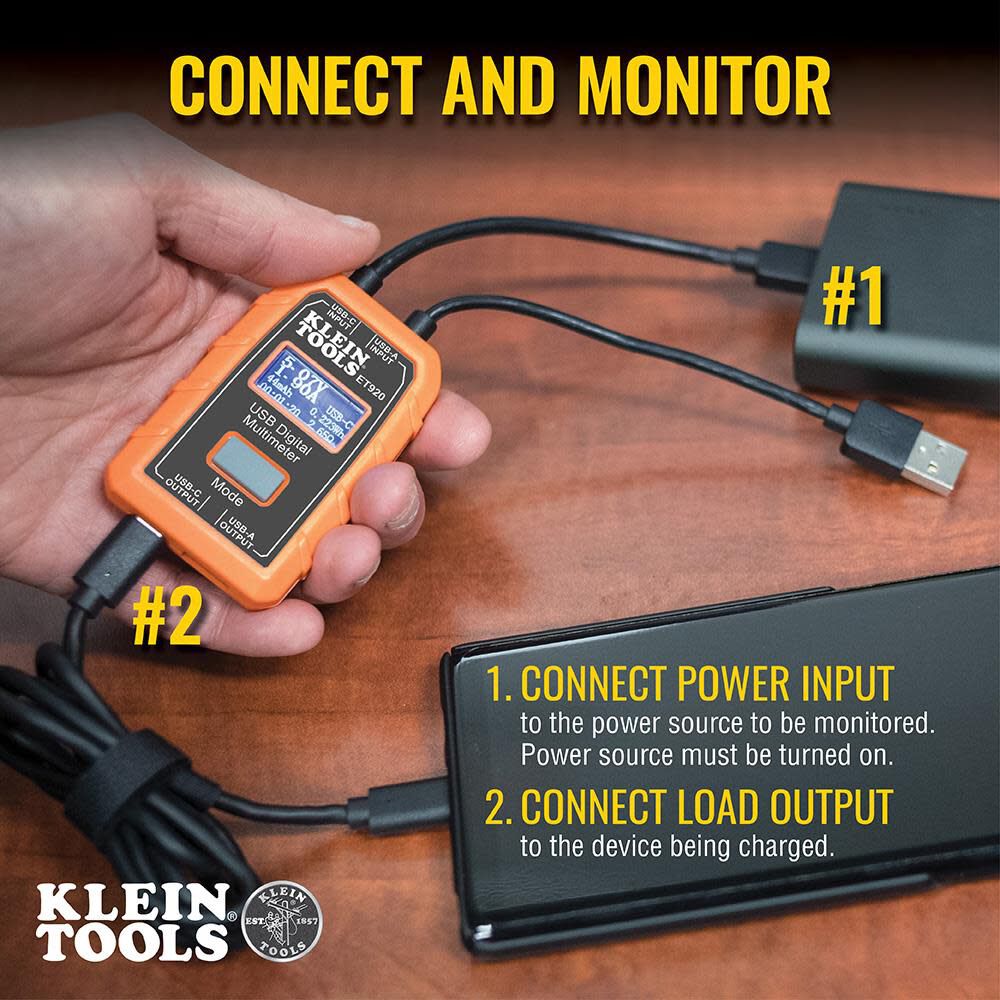 USB Digital Meter USB Type A and C ET920