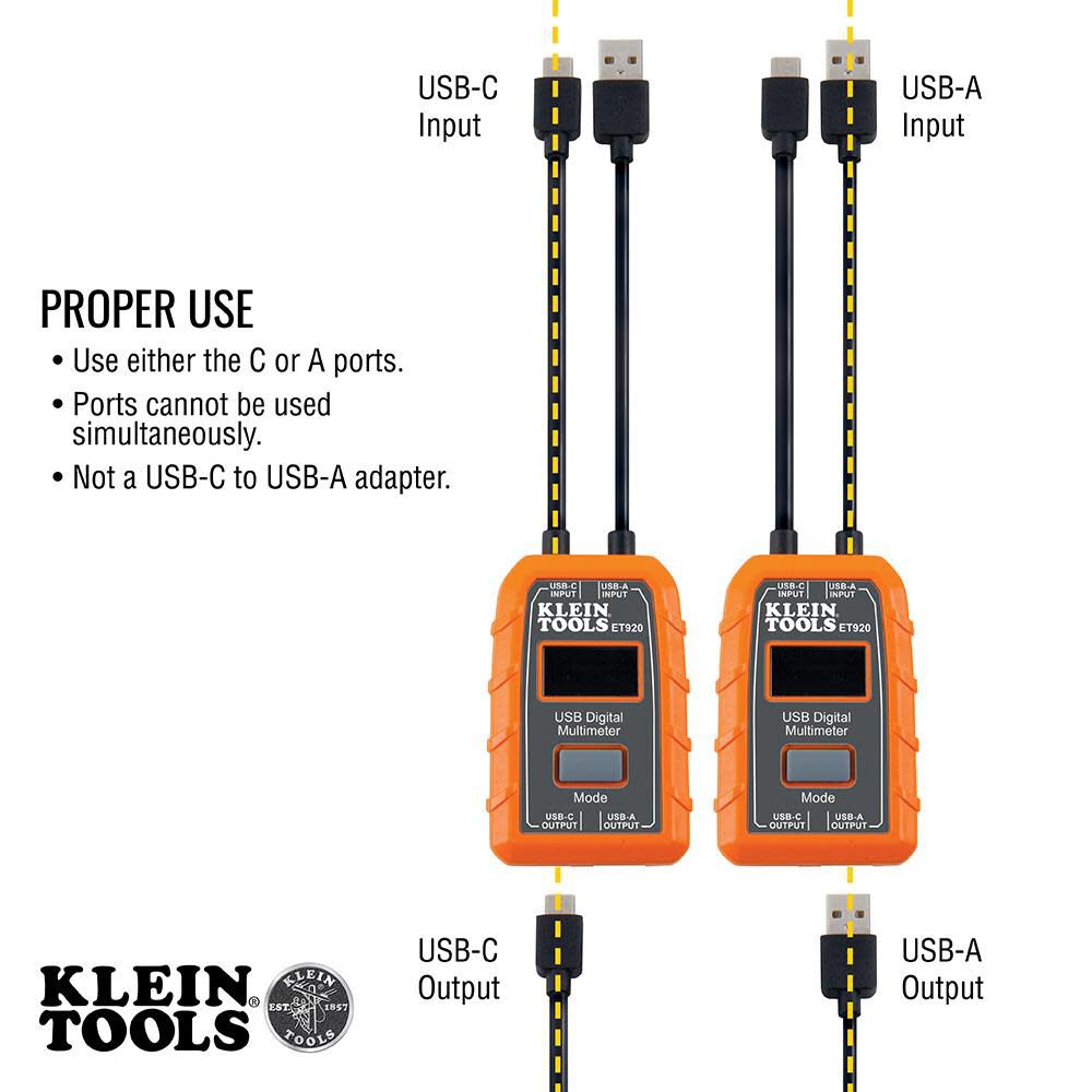 USB Digital Meter USB Type A and C ET920