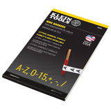 Wire Marker Book A-Z 0-15 + - / 56253