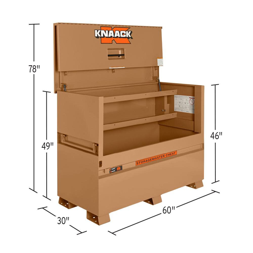 30-in W x 60-in L x 46-in Steel Jobsite Box 89