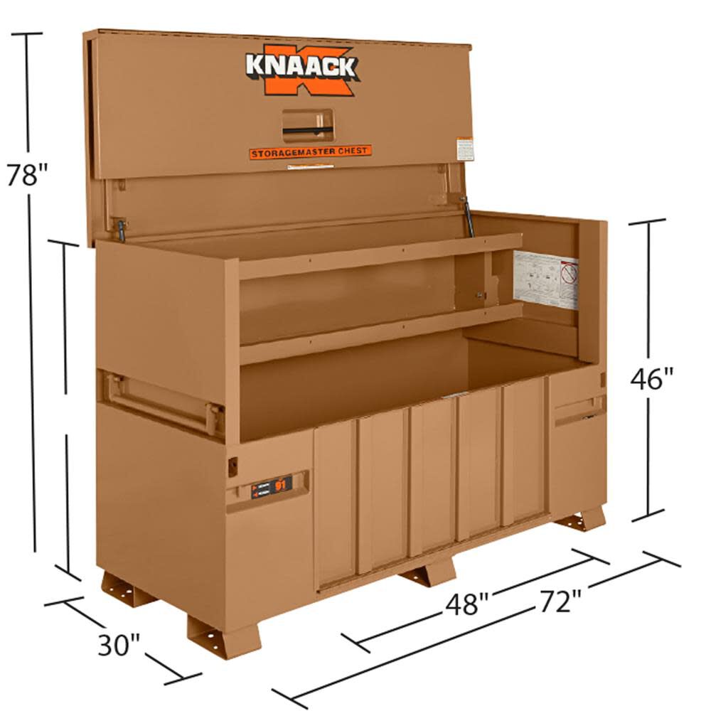 30-in W x 72-in L x 49-in Steel Jobsite Box 91