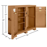 JOBMASTER Cabinet 60-in W x 24-in L x 60-in H Brown Steel Jobsite Box 111