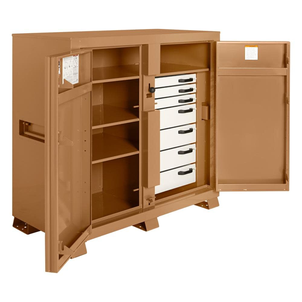 JOBMASTER Cabinet 30-in W x 60-in L x 60-in H Brown Steel Jobsite Box 112