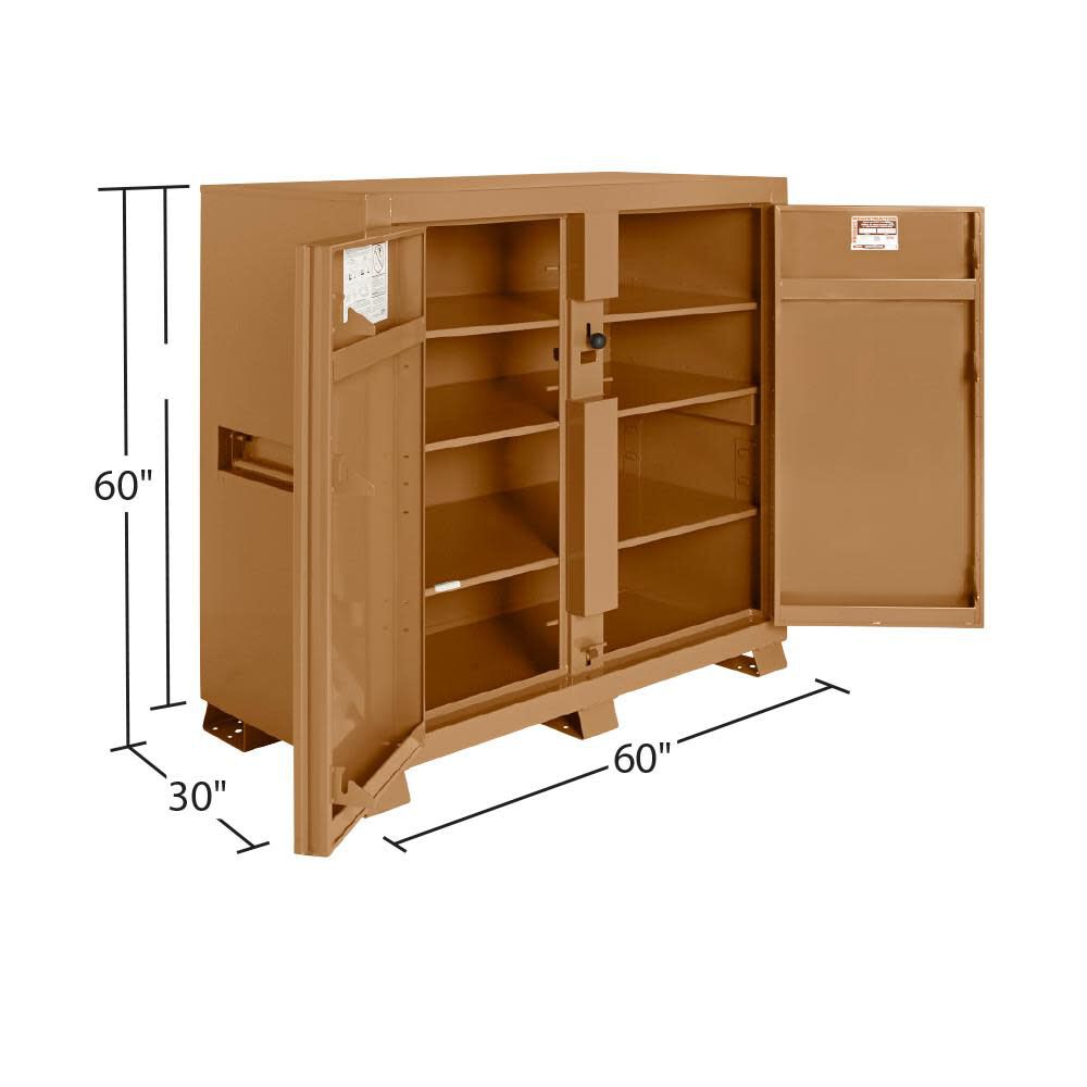 JOBMASTER Cabinet 30-in W x 60-in L x 60-in H Brown Steel Jobsite Box 139