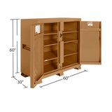 JOBMASTER Cabinet 30-in W x 60-in L x 60-in H Brown Steel Jobsite Box 139