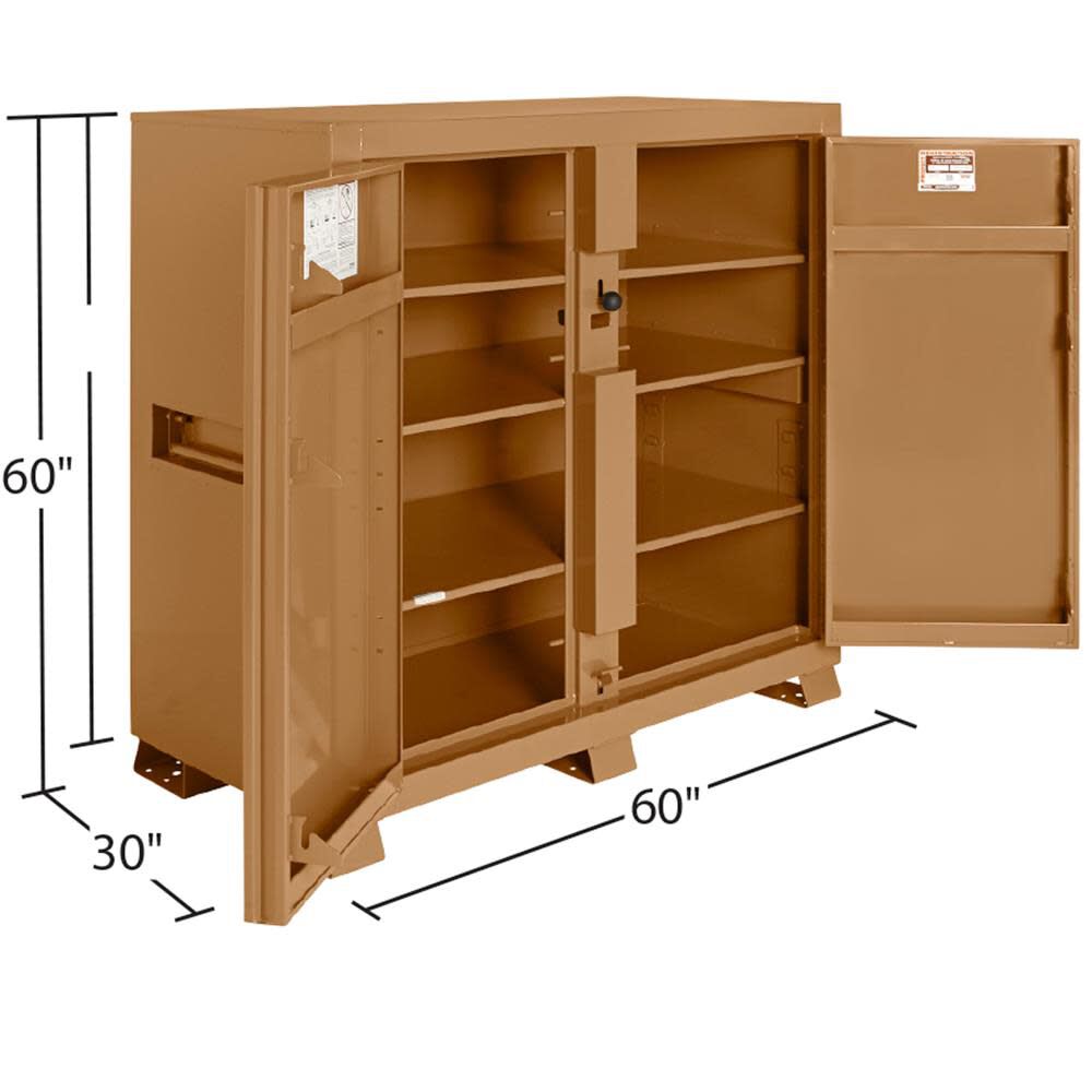 JOBMASTER Cabinet 30-in W x 60-in L x 60-in H Brown Steel Jobsite Box 139