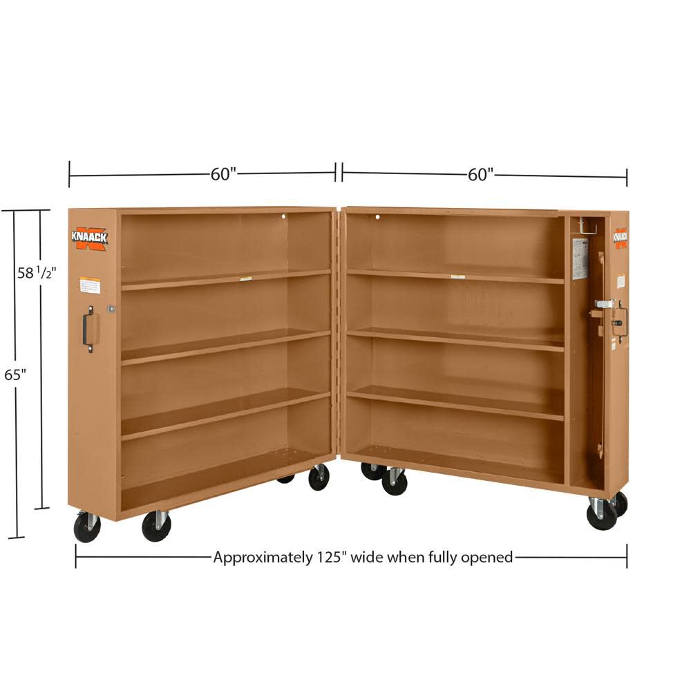 JOBMASTER Rolling Cabinet 60-in W x 30-in L x 65-in H Bronze Steel Jobsite Box 100