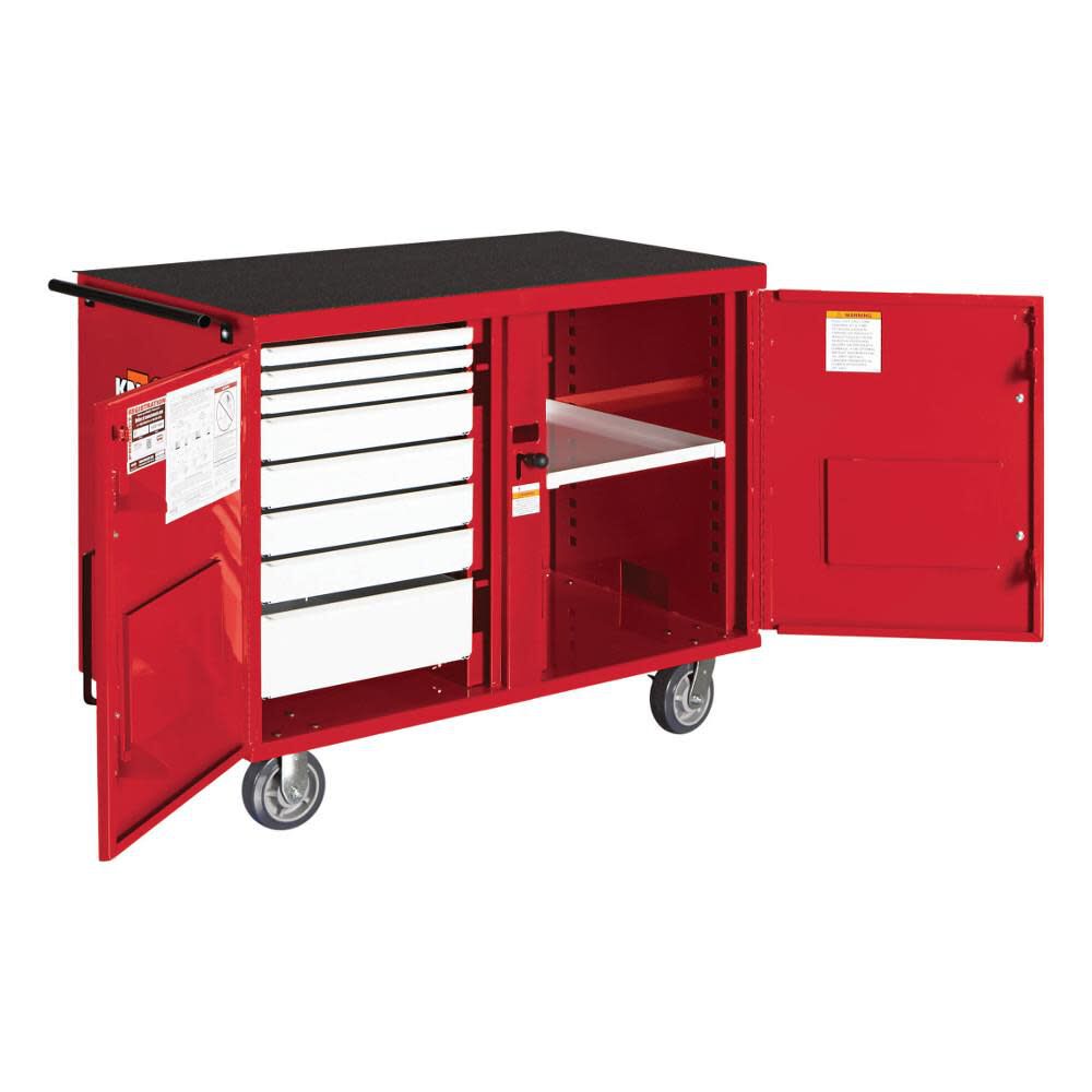 STORAGEMASTER Mechanic's Chest 25-in W x 46.25-in L x 37.5-in H Red Steel Jobsite Box 63