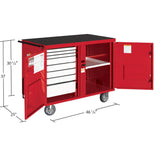 STORAGEMASTER Mechanic's Chest 25-in W x 46.25-in L x 37.5-in H Red Steel Jobsite Box 63