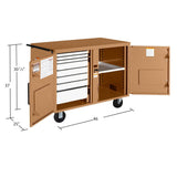 STORAGEMASTER Rolling Work Bench Steel Jobsite Box 49