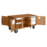 34-in H 4-Drawers Tan Steel Portable 62