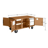 34-in H 4-Drawers Tan Steel Portable 62