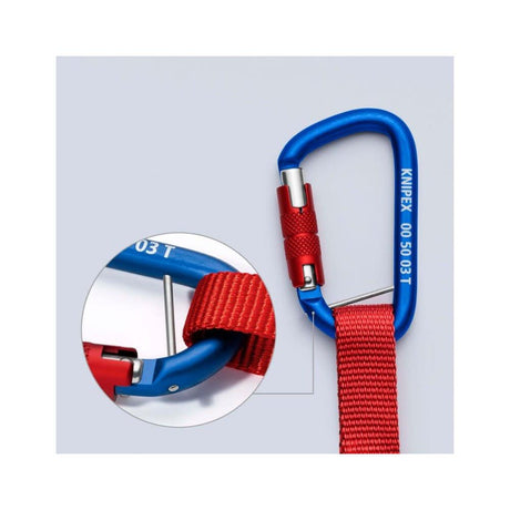 38 in Red Tool Tethering Lanyard with Eye Carabiner 00 50 12 T BKA