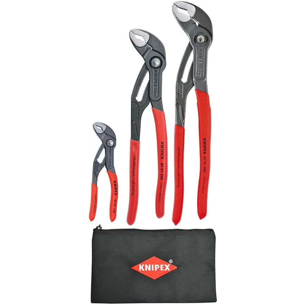 Cobra Pliers Set with Keeper Pouch 3pc 9K 00 80 122 US