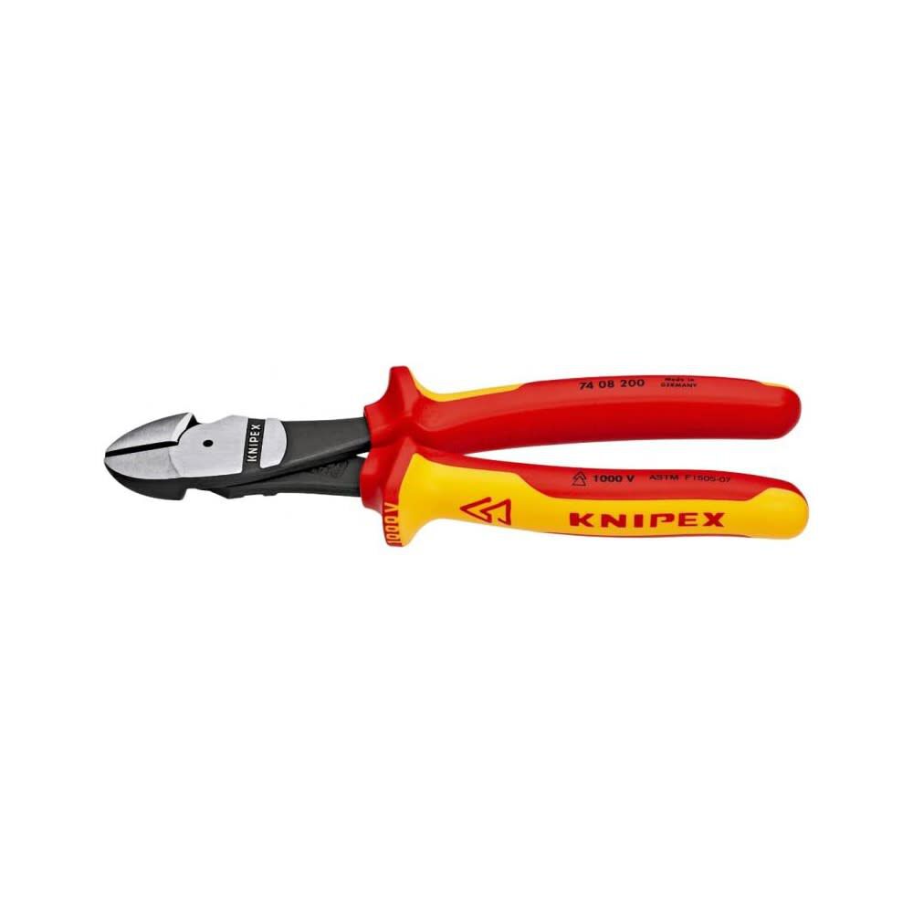 Cutting Pliers, 8-Inch Red Steel Handle Home Repair Diagonal Cutters 74 08 200 SBA