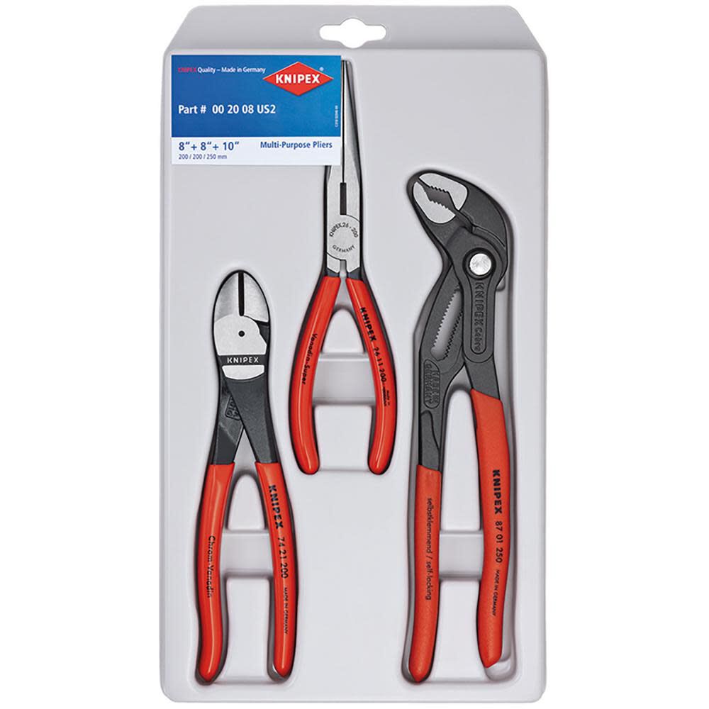 Universal 3-Pack Assorted Pliers 00 20 08 US2