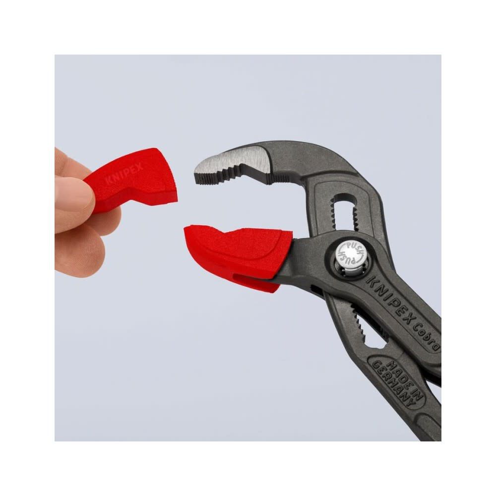 Smooth Surface Red Plastic Jaw Protectors for 12 in Cobra Pliers 87 09 300 V01