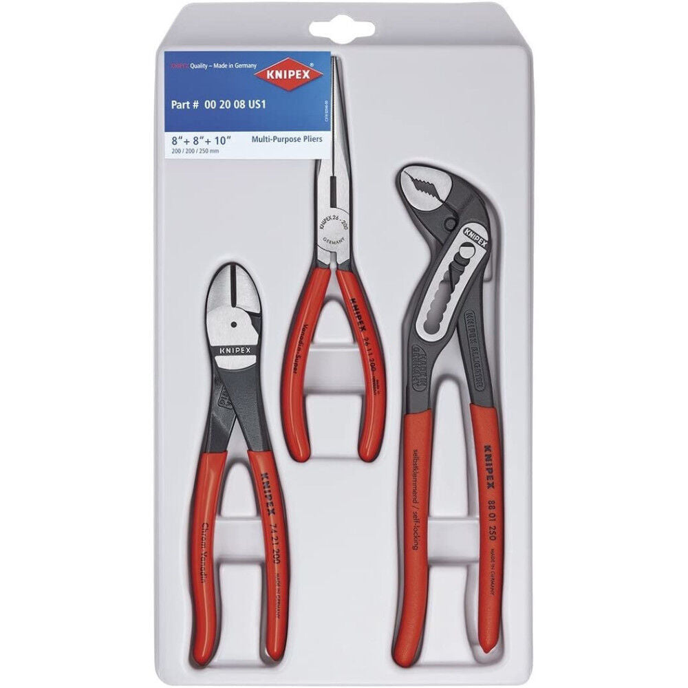 Universal Kraft 1 Pliers Set in Plastic Packaging 3pc 00 20 08 US1