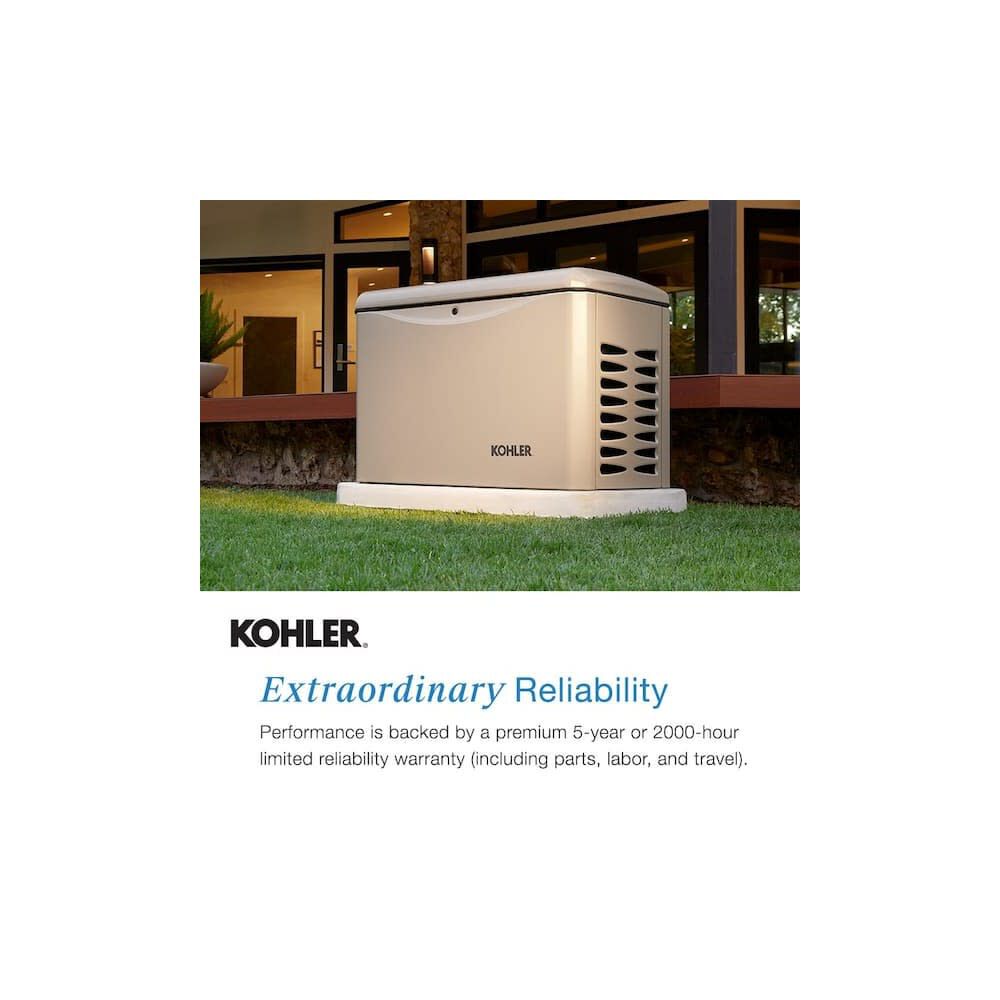 120/240V 14 kW NG/LPG 1-Phase Kohler Home Standby Generator 14RCA-QS6