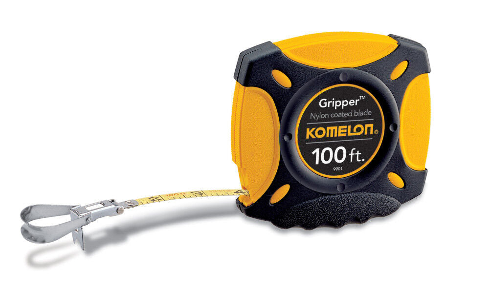 100' x 3/8in Close Case Long Steel Gripper Series Tape Measure 9901