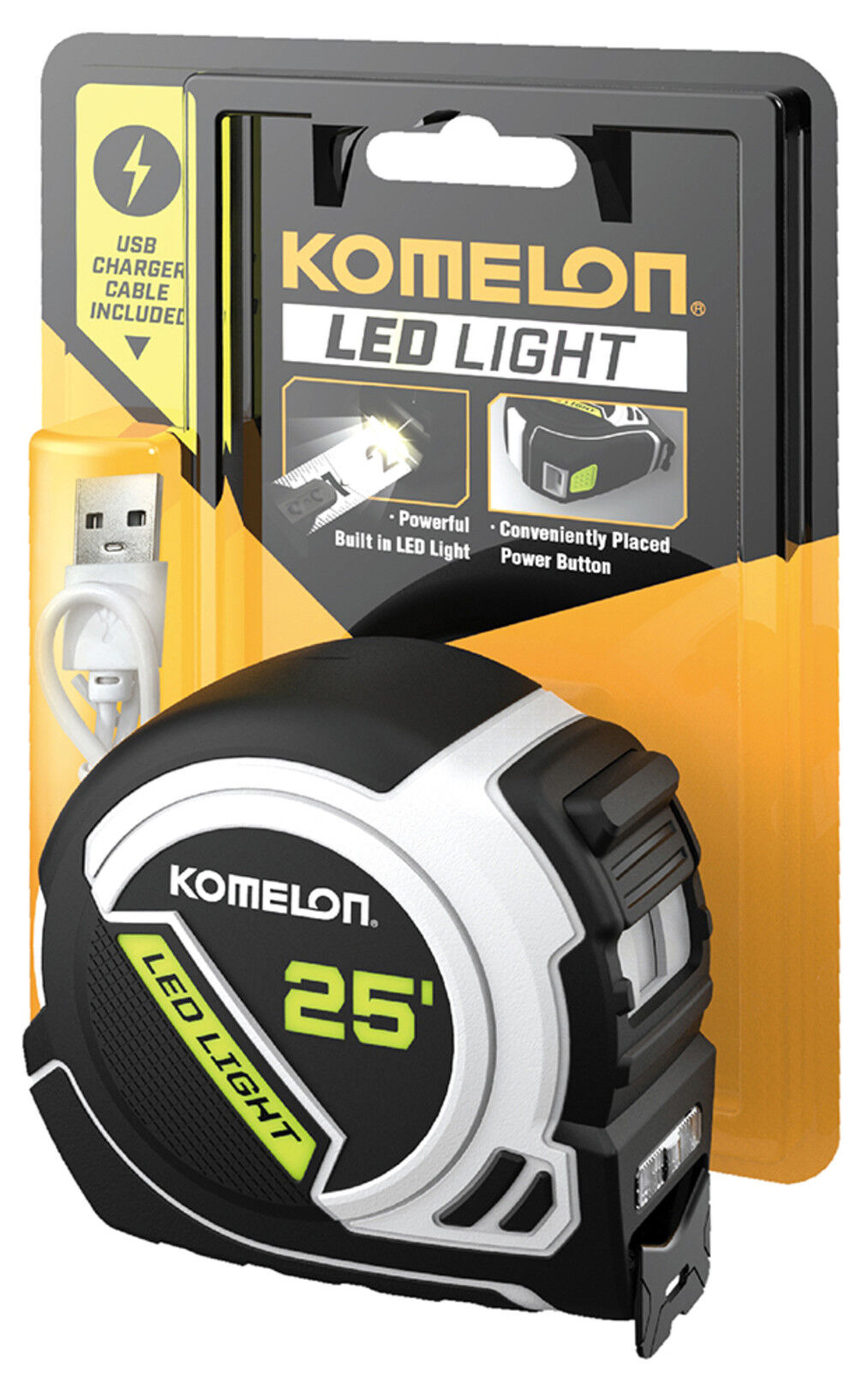 25' x 1in LED Lighted Tape Measure 25LED