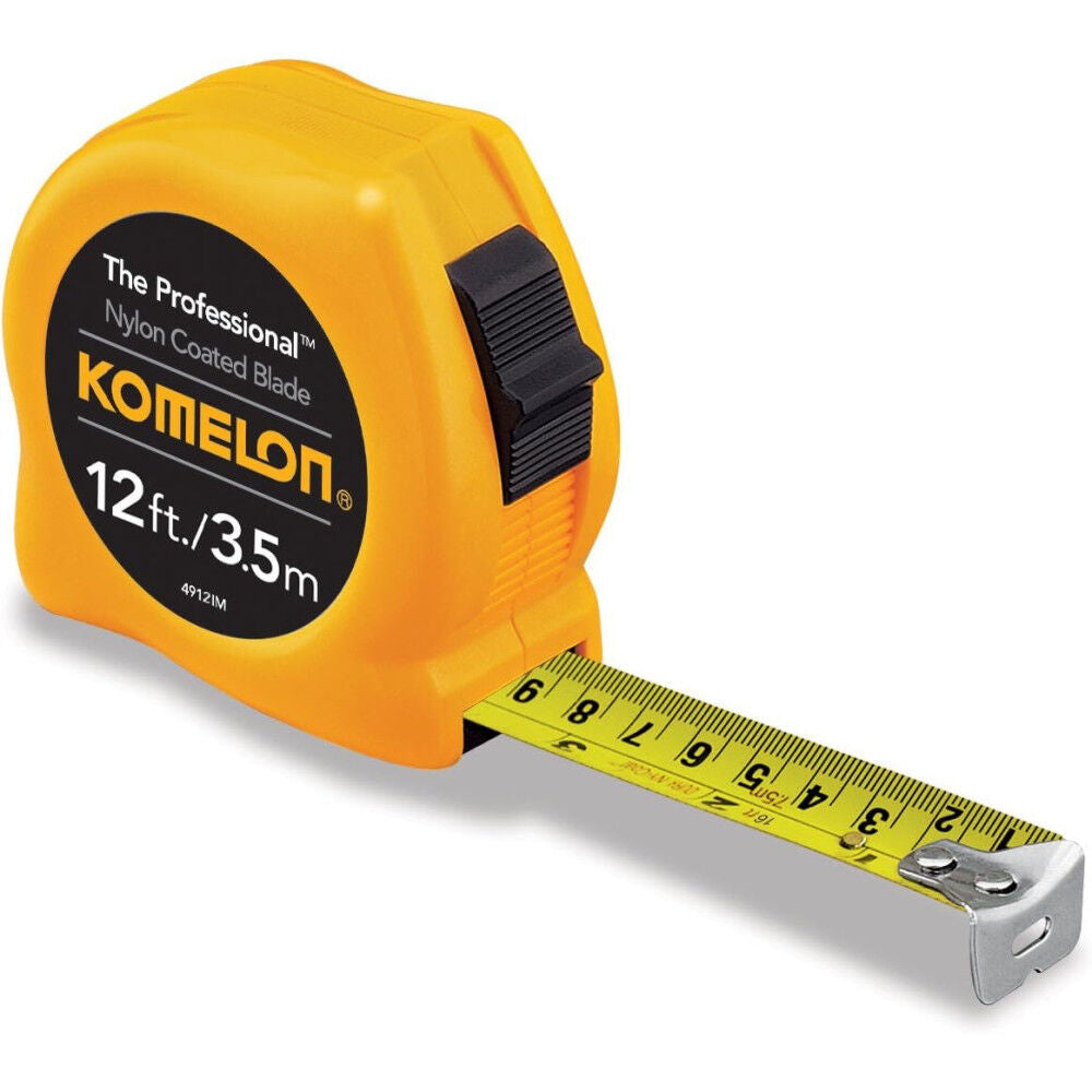 The Professional Tape Measure, 12ft x 5/8 Inch, Yellow 4912IM