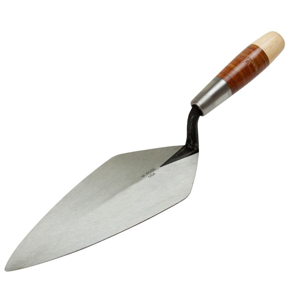 Tool Co 10 In. Narrow London Brick Trowel with Leather Handle Ro31610