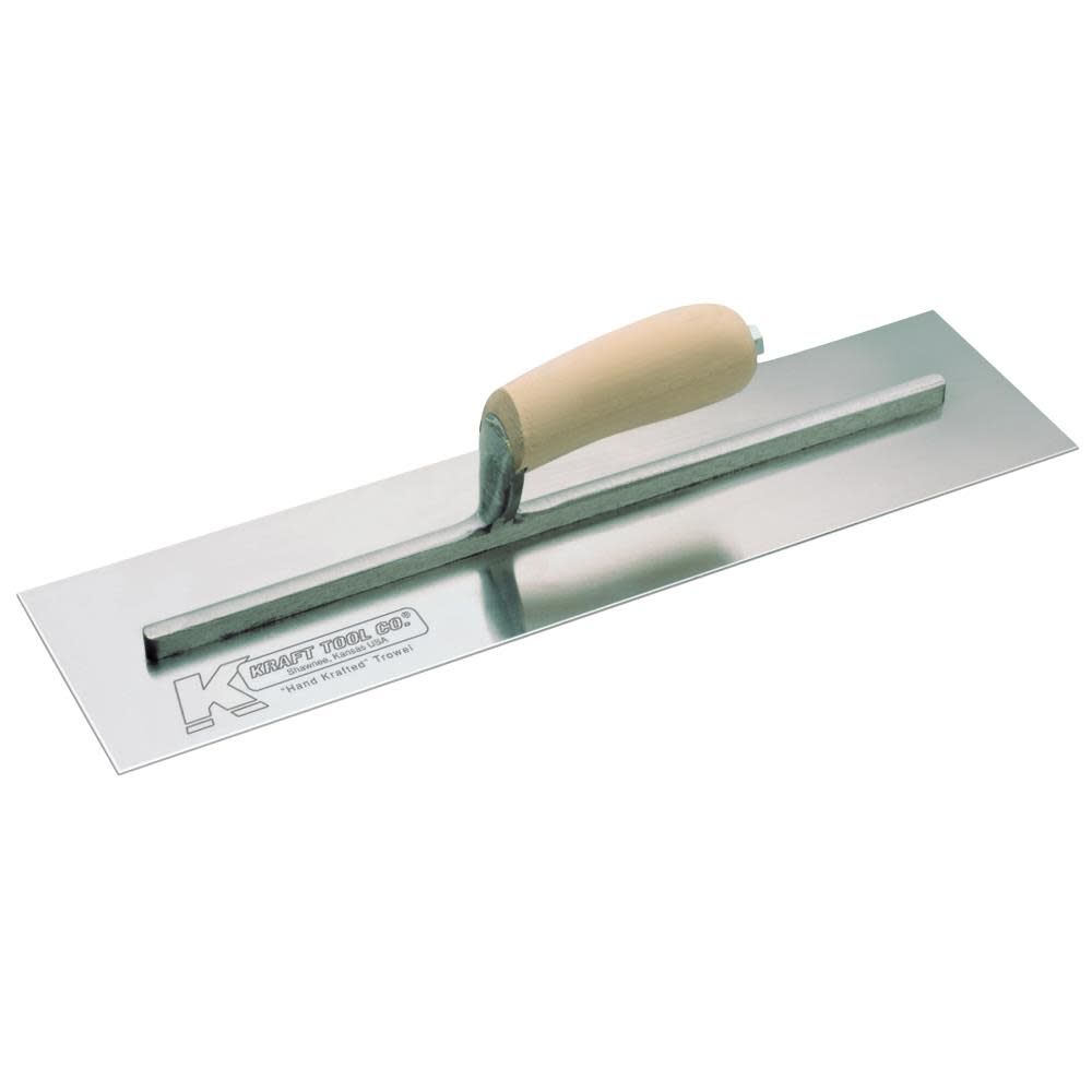 14 In. x 4 In. Carbon Steel Cement Trowel with Wood Handle CF217C