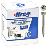 1-1/4in #6 Fine Pan-Head Zinc Pocket Screw - 500ct SPS-F125-500