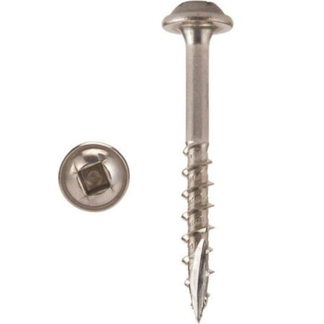 1-1/4in #7 Fine WH Stainless Steel Pocket Screw - 100ct SML-F125S5-100