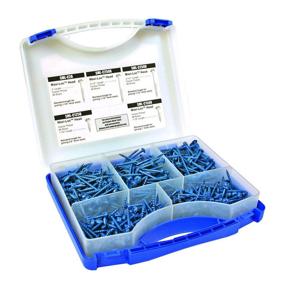 Blue-kote Pocket-hole Screw Kit (450 Of 4 Most Used Exterior Screws) SK03B