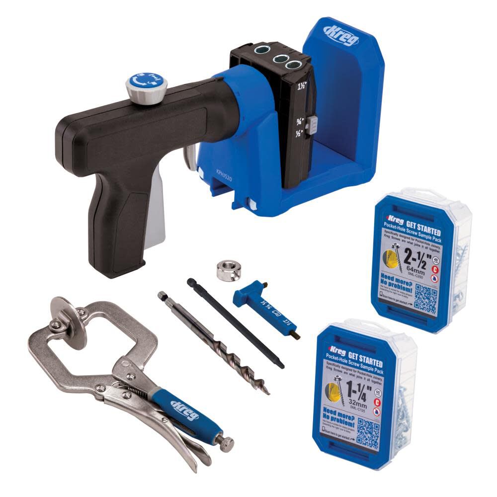 Pocket-Hole Jig 520PRO - Versatile Jig for Creating Strong Pocket-Hole Joints in Various Material Thicknesses KPHJ520PRO