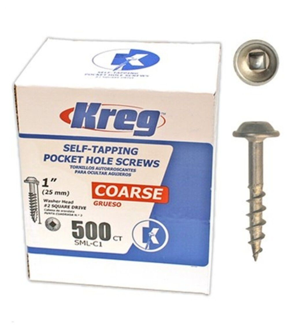 Pocket Screws - 1in #8 Coarse Washer-Head 500ct. SML-C1-500